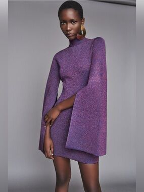 MY26 Solace London Purple Mini Sparkly Dress